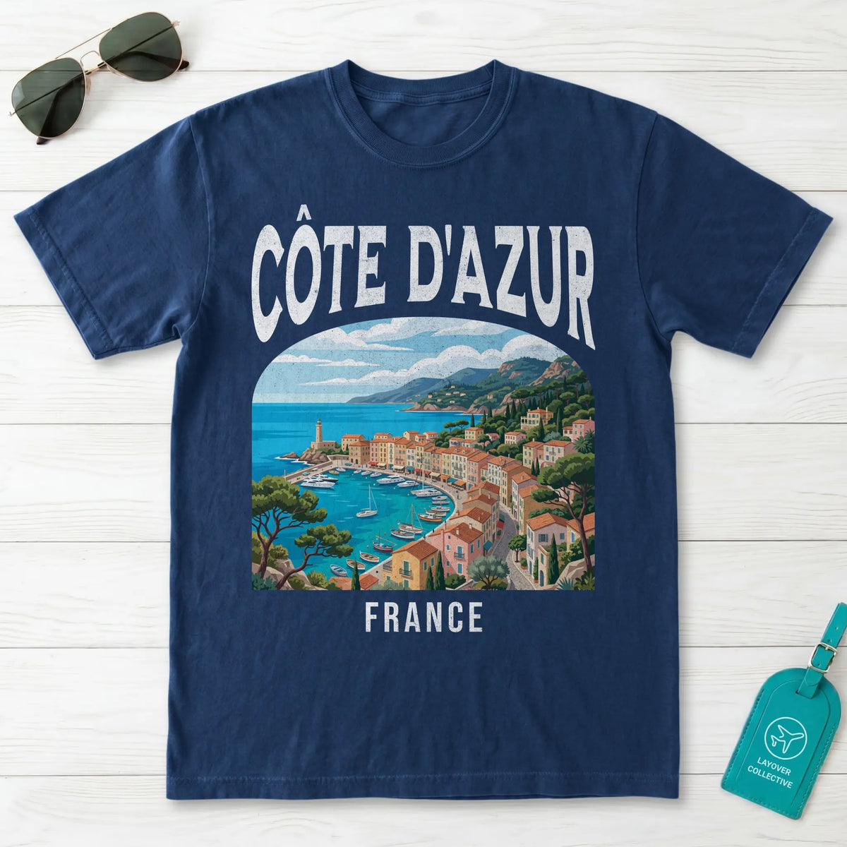 Côte d'Azur France Vintage Travel Poster T-Shirt