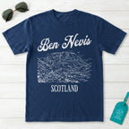Ben Nevis Scotland Line Art T-Shirt