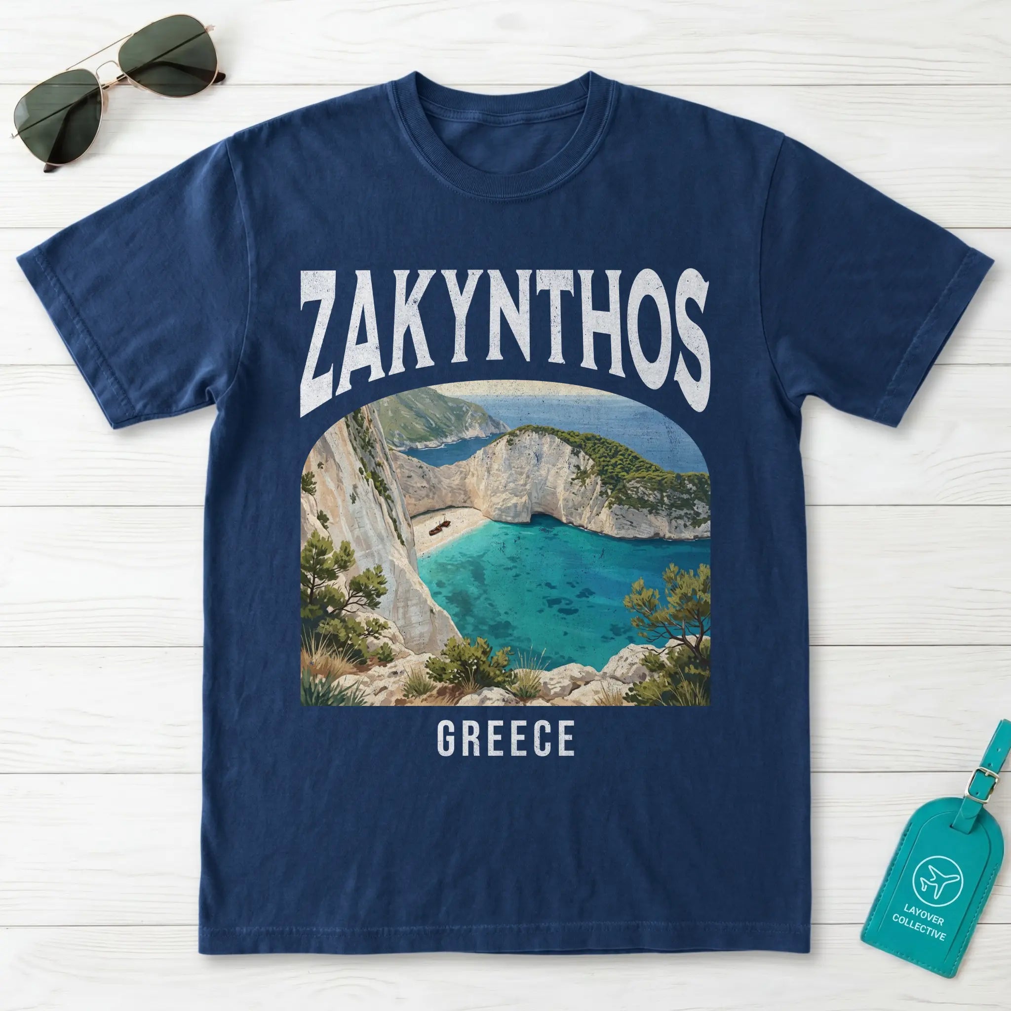 Zakynthos Greece Vintage Travel Poster T-Shirt
