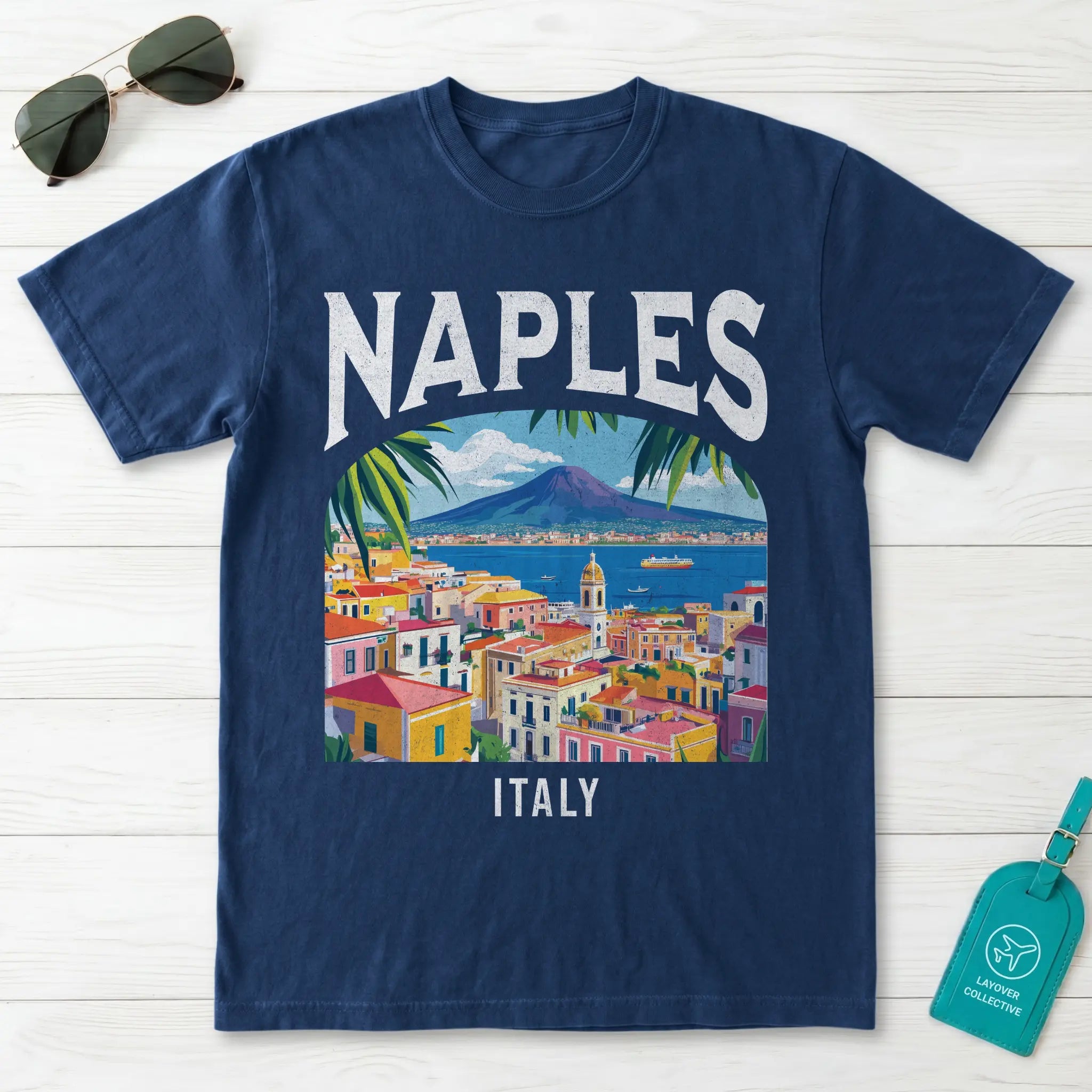 Naples Italy Vintage Travel Poster T-Shirt