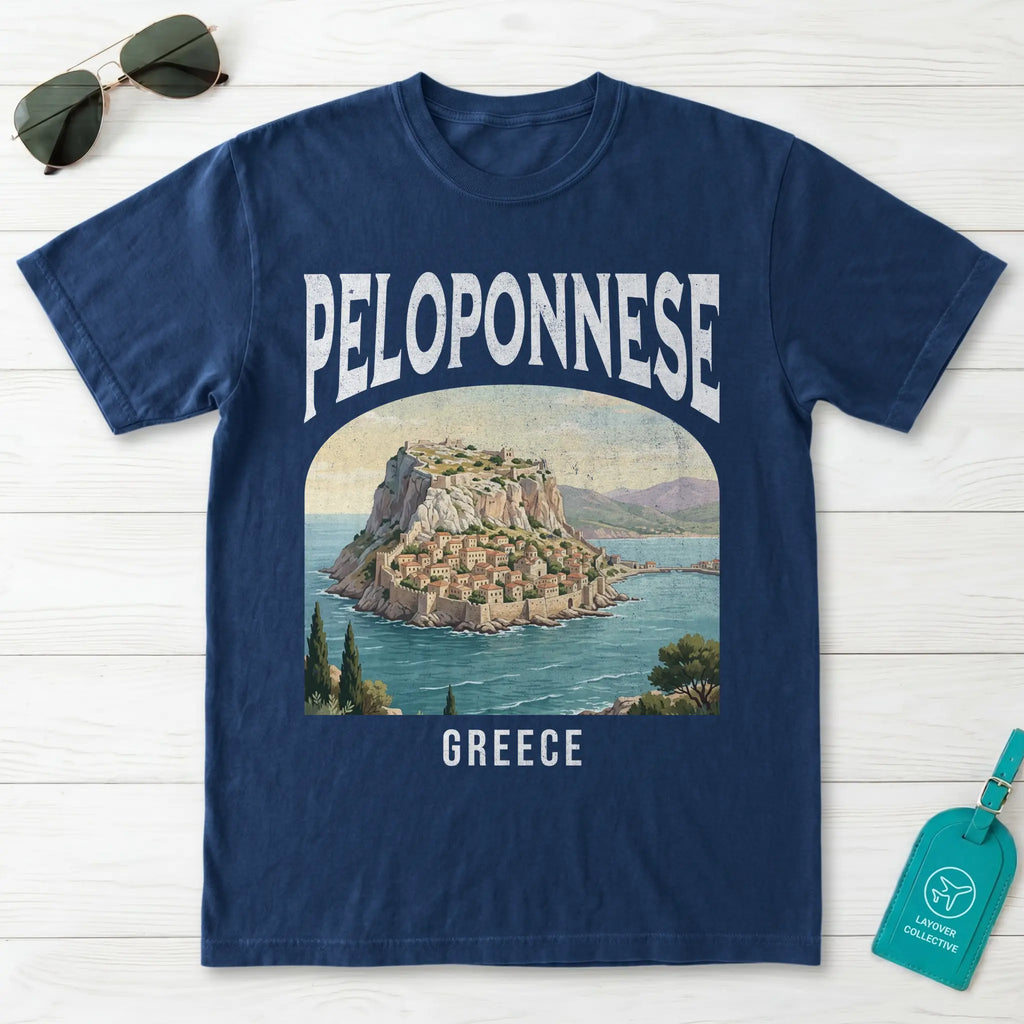 Peloponnese Greece Vintage Travel Poster T-Shirt