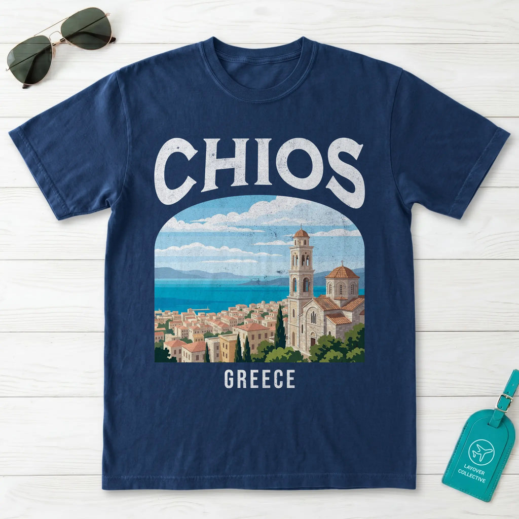 Chios Greece Vintage Travel Poster T-Shirt
