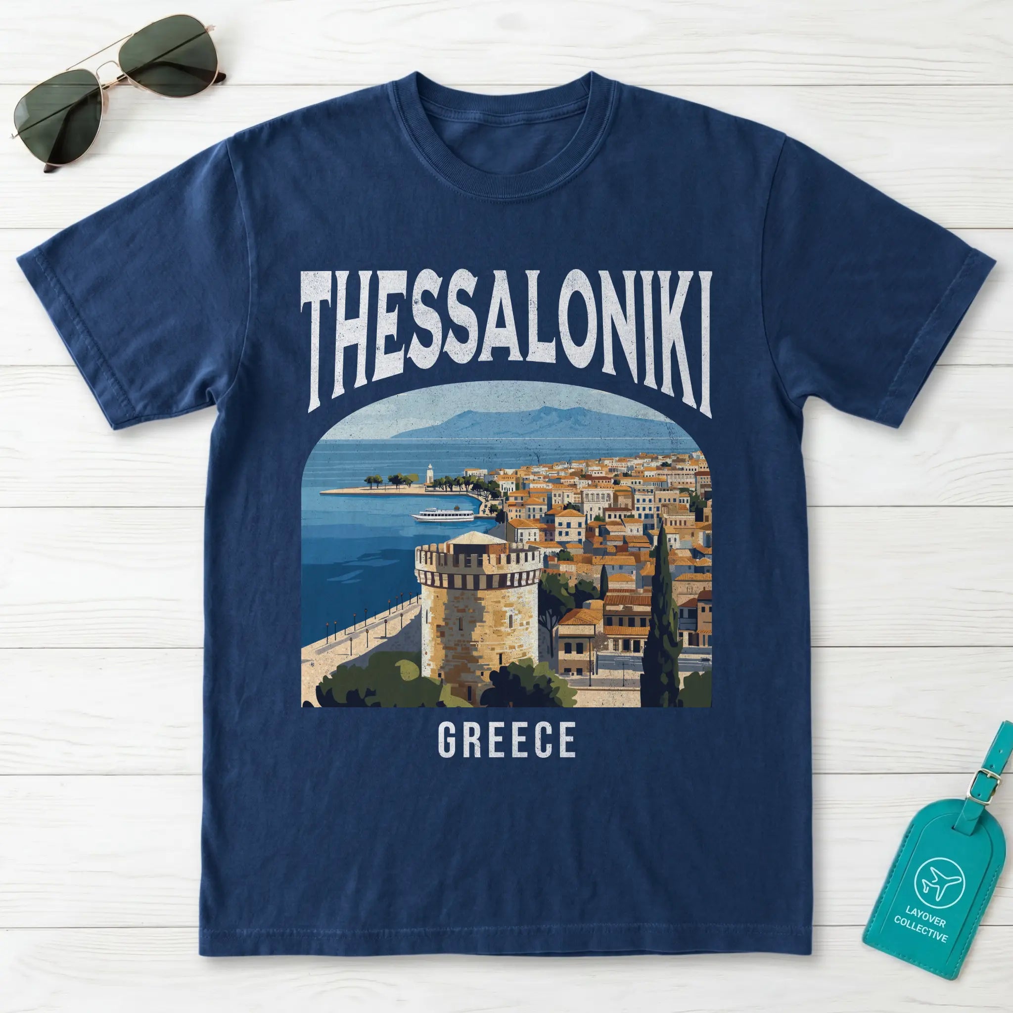 Thessalonki Greece Vintage Travel Poster T-Shirt