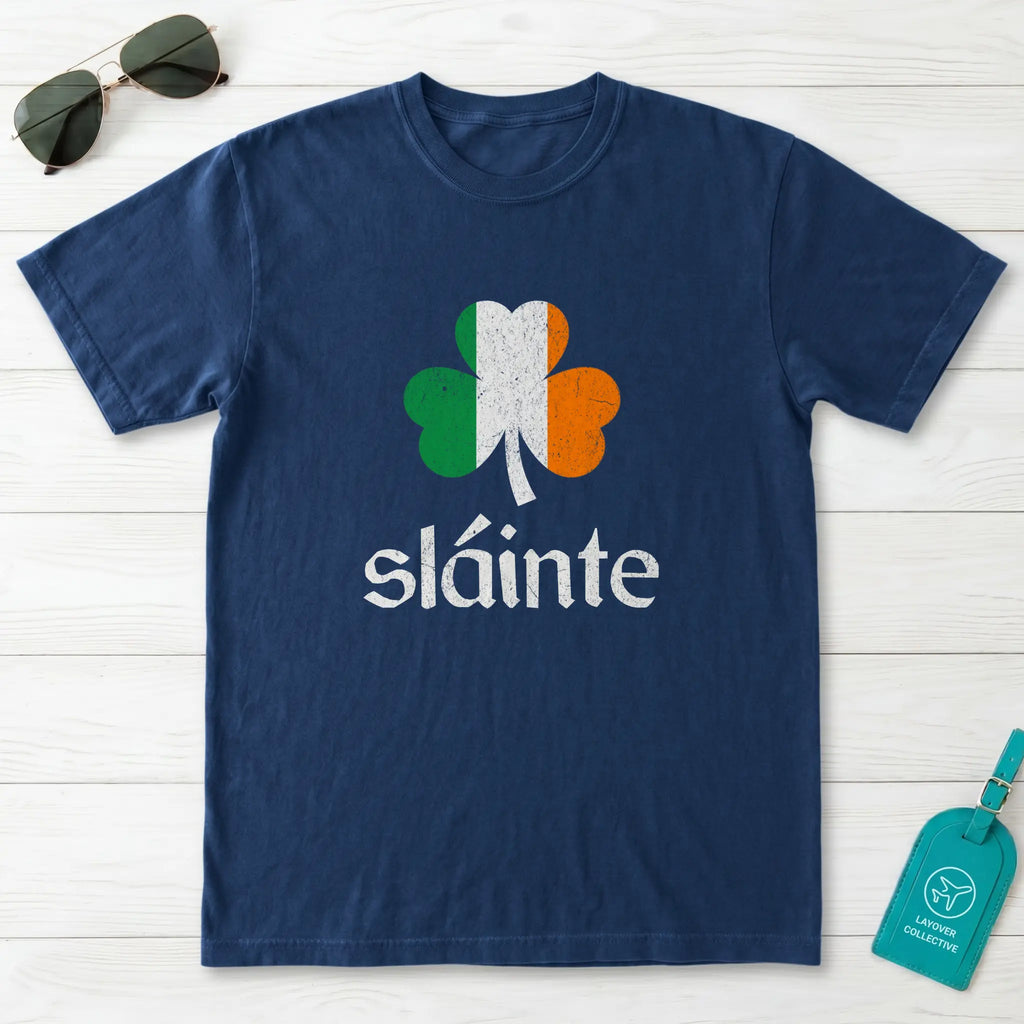 Sláinte Shamrock Flag T-Shirt