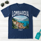 Lombardia Italy Vintage Travel Poster T-Shirt