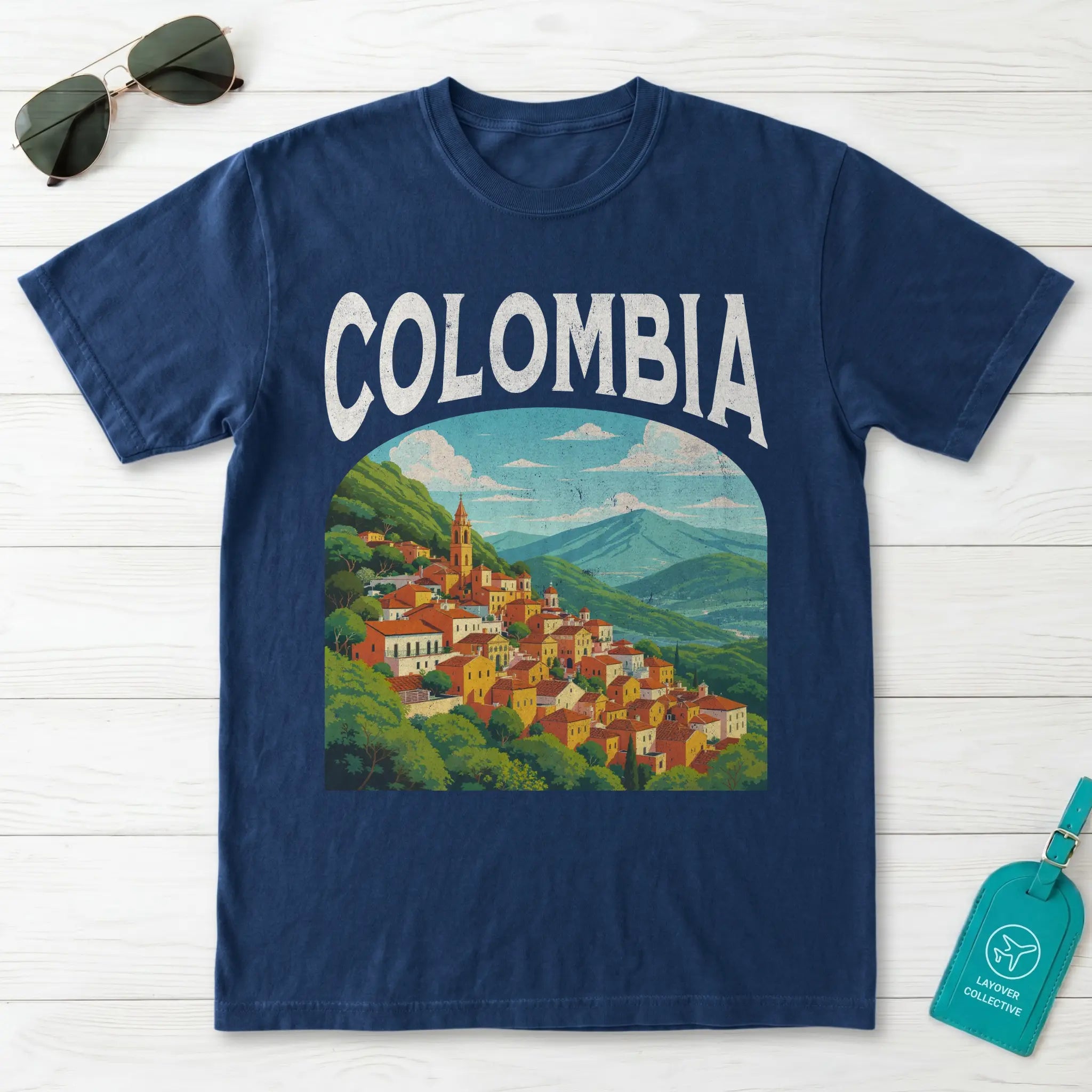 Colombia Vintage Travel Poster T-Shirt