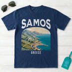 Samos Greece Vintage Travel Poster T-Shirt