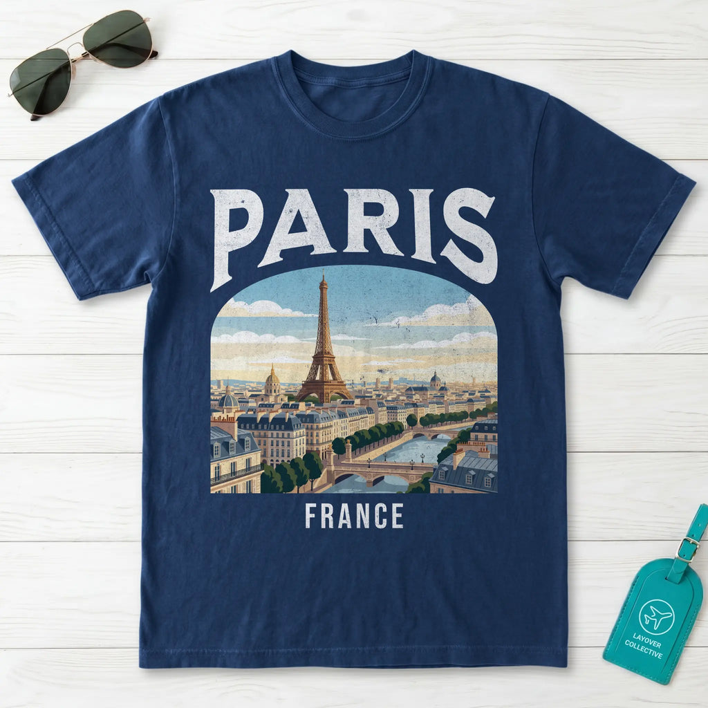 Paris France Vintage Travel Poster T-Shirt