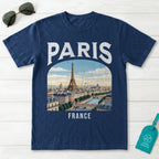 Paris France Vintage Travel Poster T-Shirt