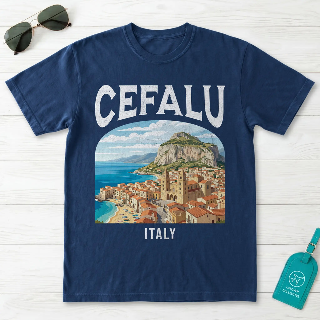 Cefalu Italy Vintage Travel Poster T-Shirt