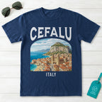 Cefalu Italy Vintage Travel Poster T-Shirt