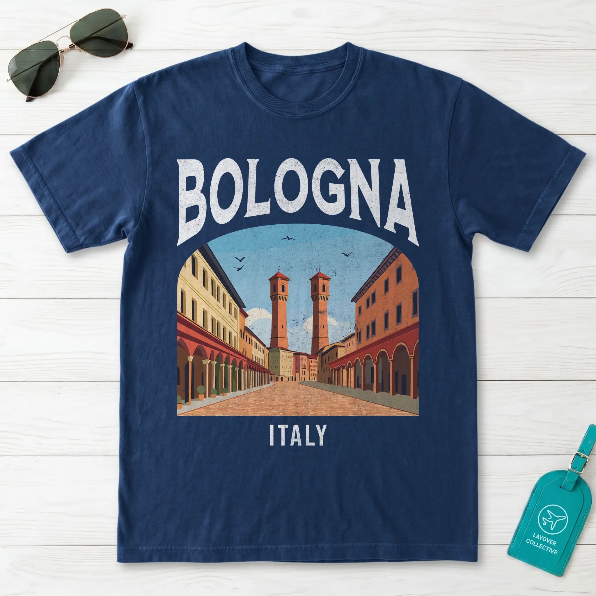 Bologna Italy Vintage Travel Poster T-Shirt