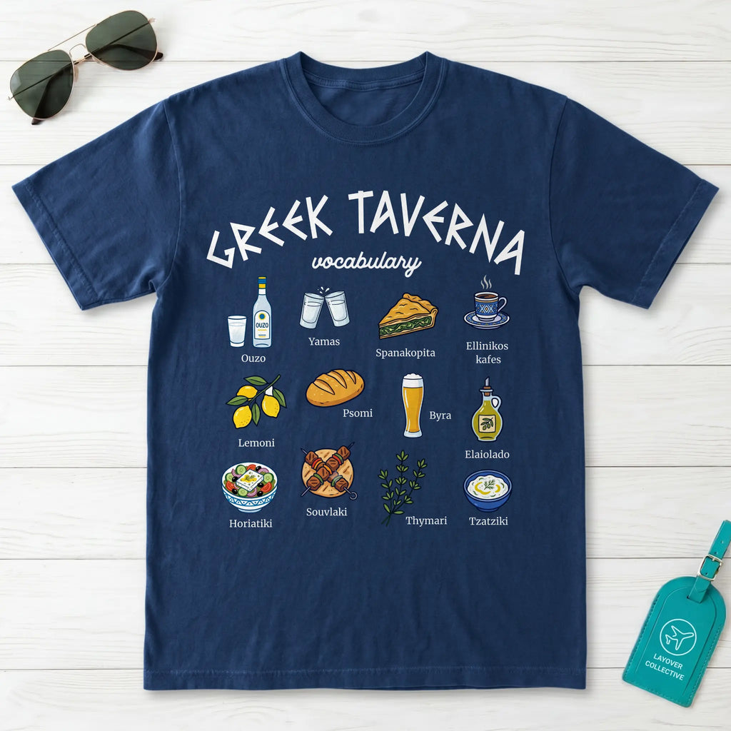 Greek Taverna Vocabulary T-Shirt