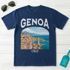 Genoa Italy Vintage Travel Poster T-Shirt