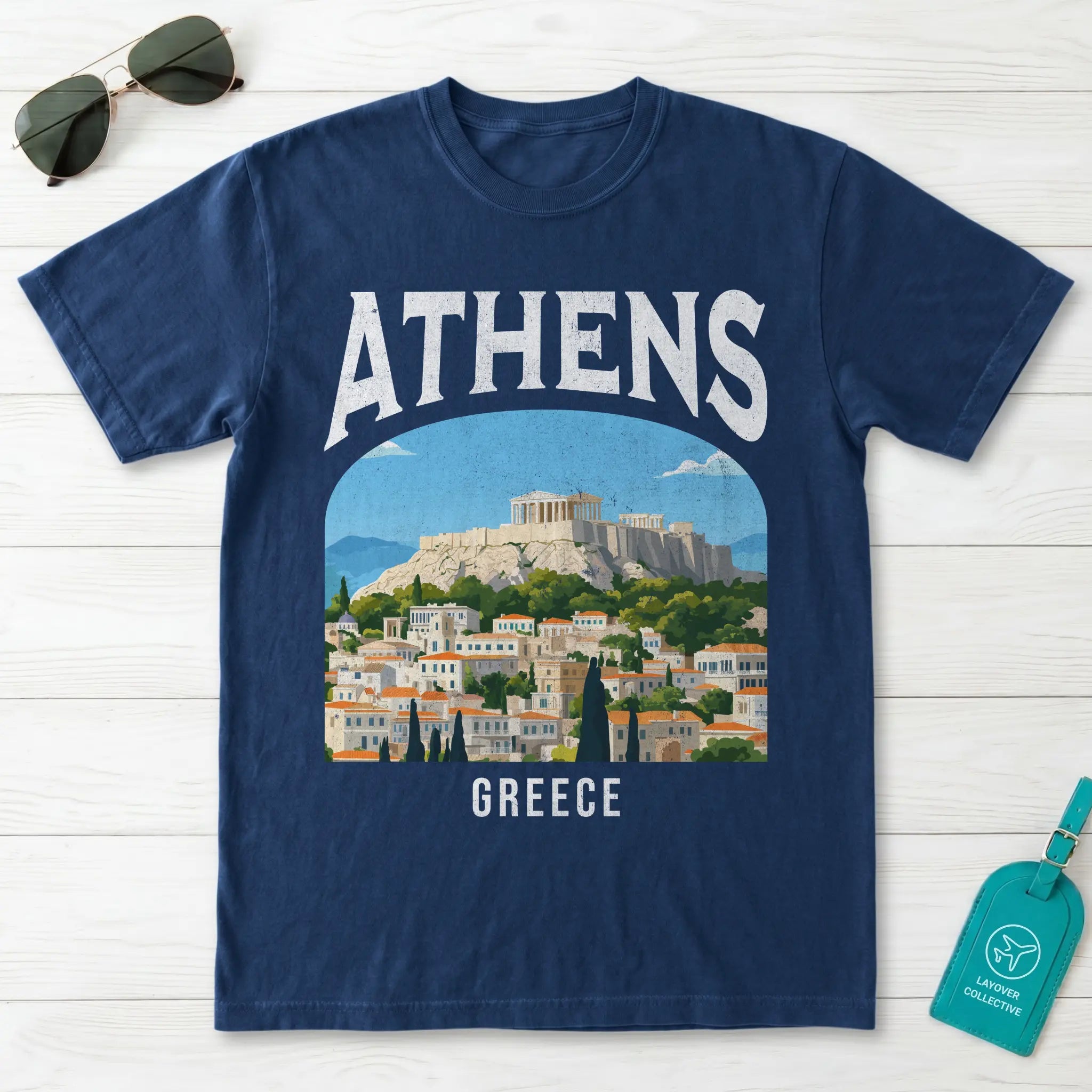 Athens Greece Vintage Travel Poster T-Shirt