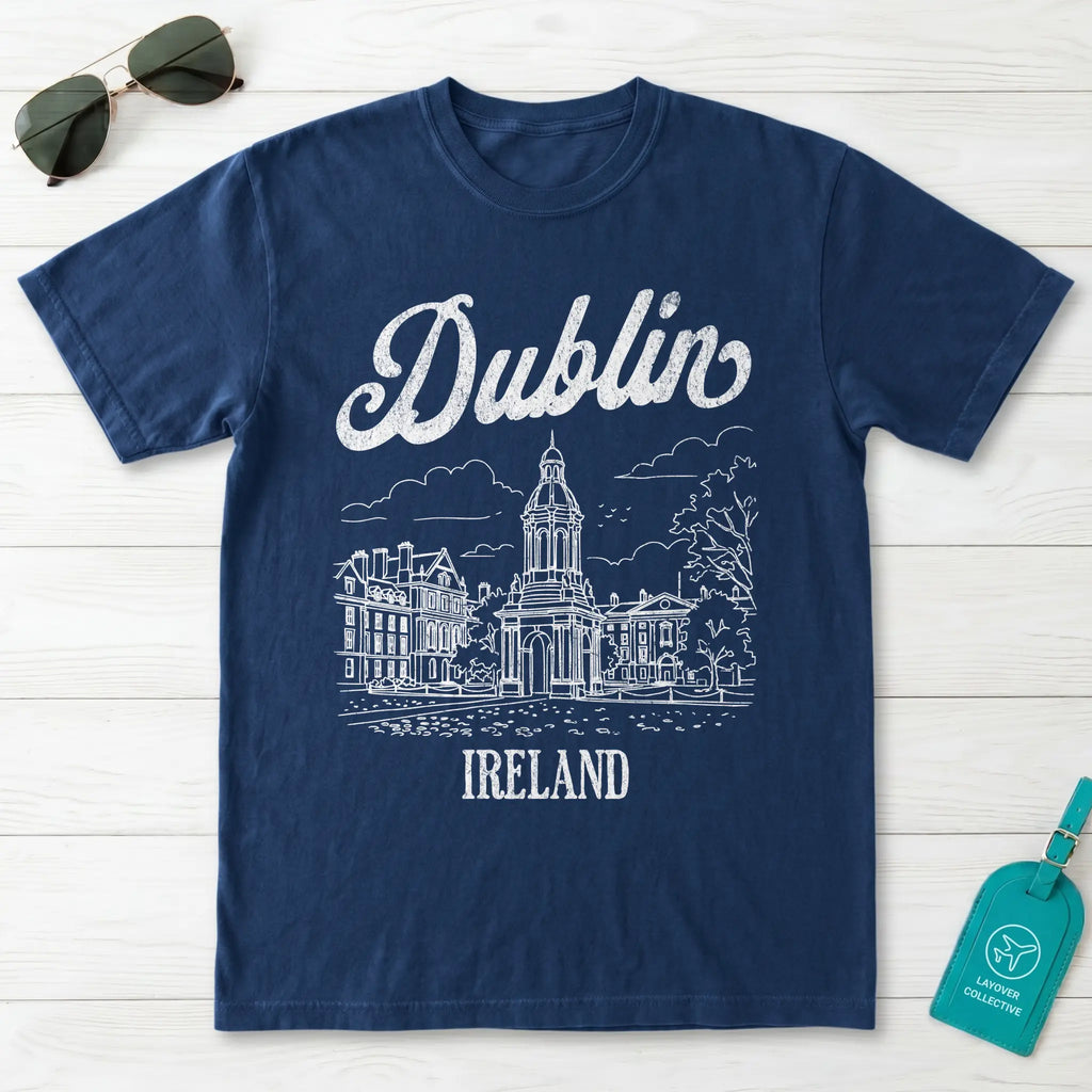 Dublin Ireland Line Art T-Shirt