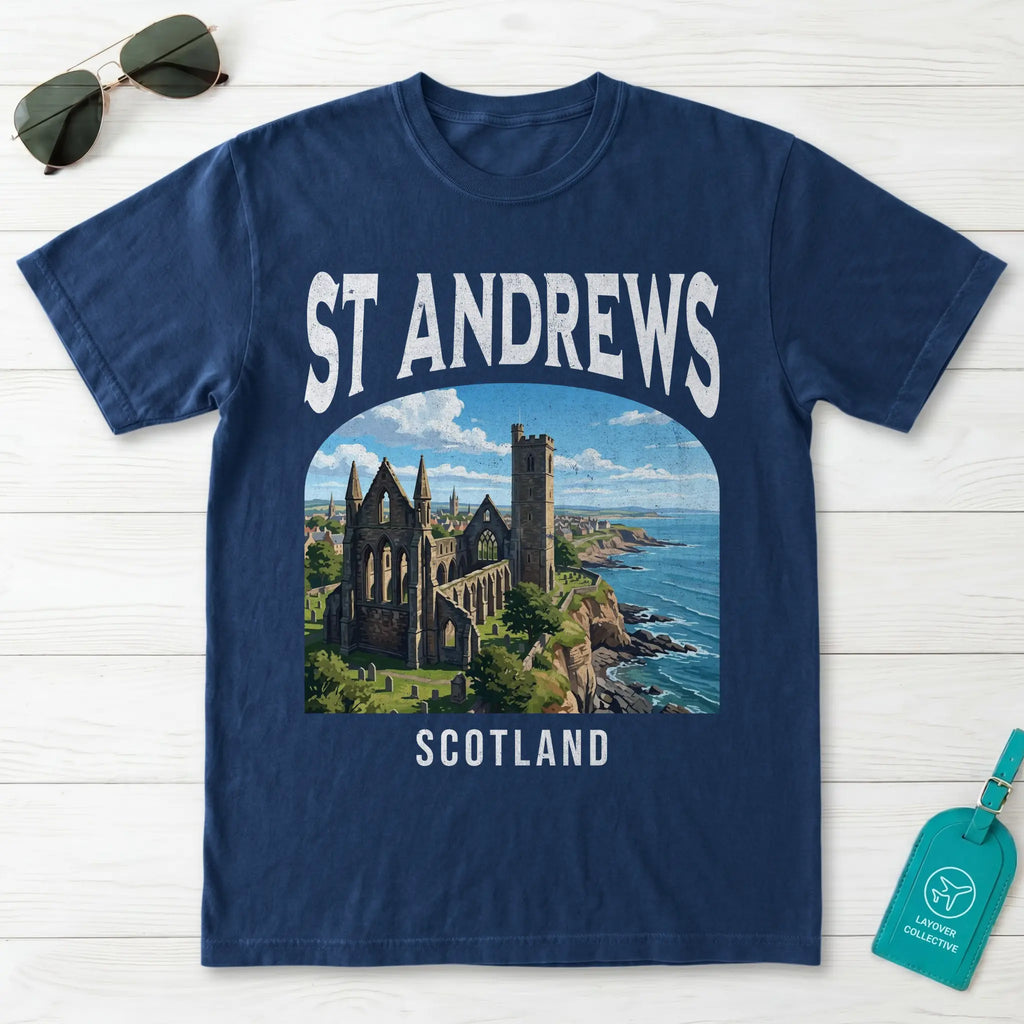 St Andrews Vintage Poster Scotland T-Shirt
