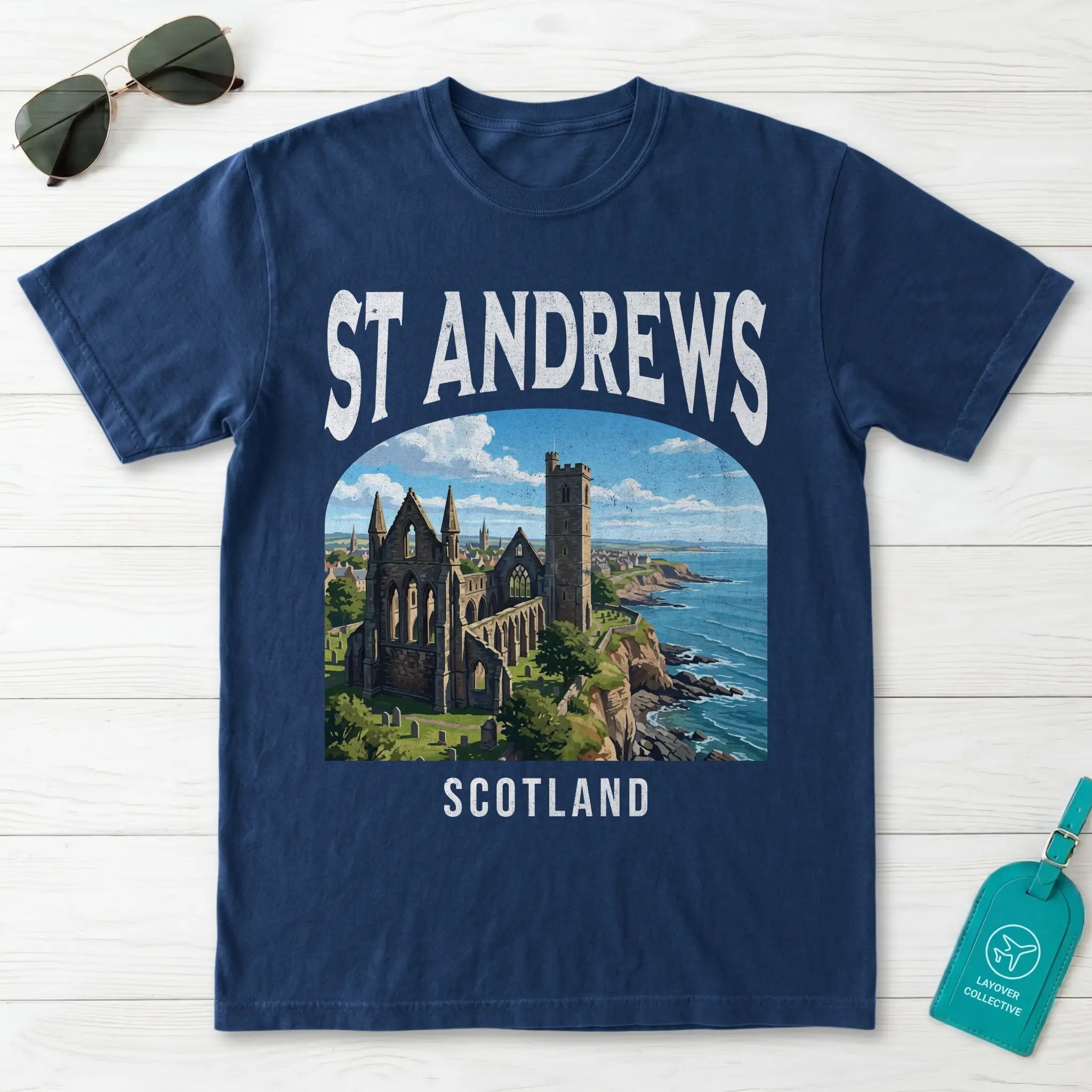St Andrews Vintage Poster Scotland T-Shirt