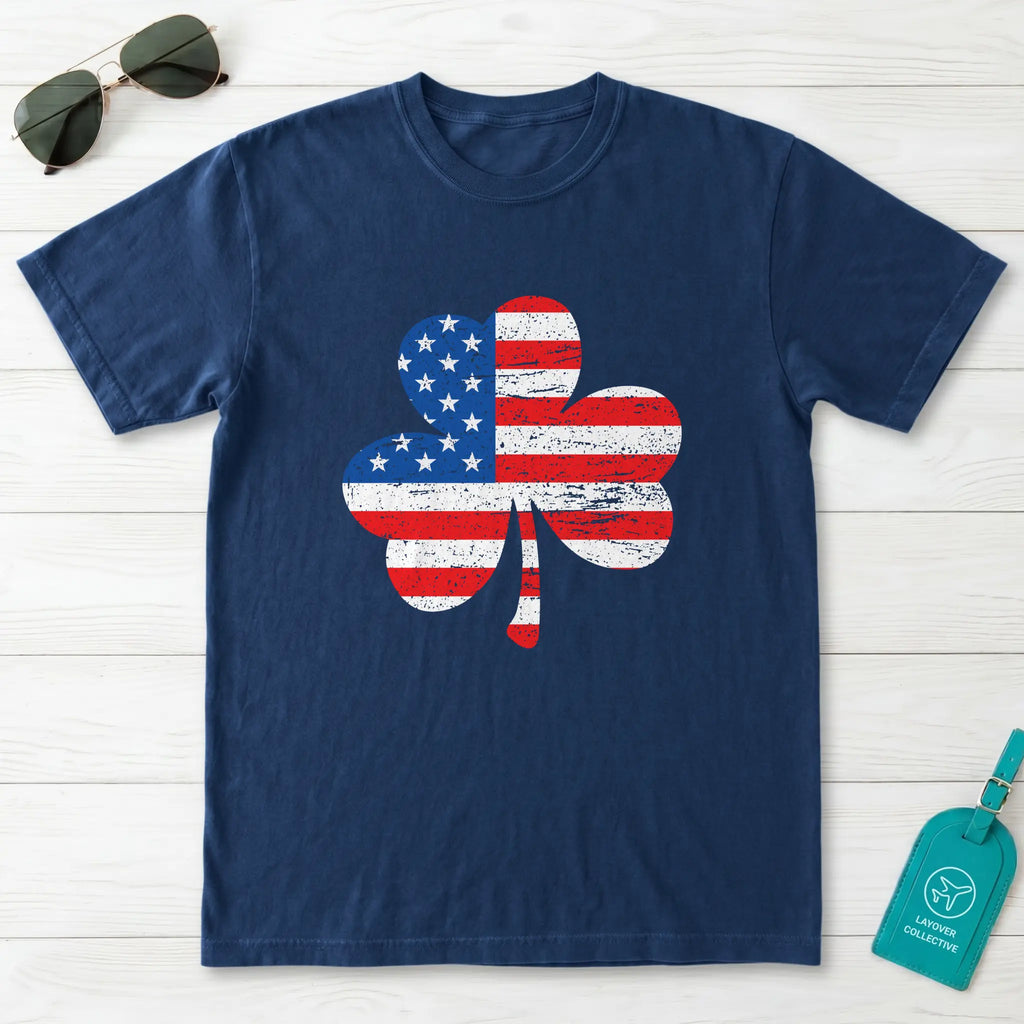 American Flag Shamrock T-Shirt