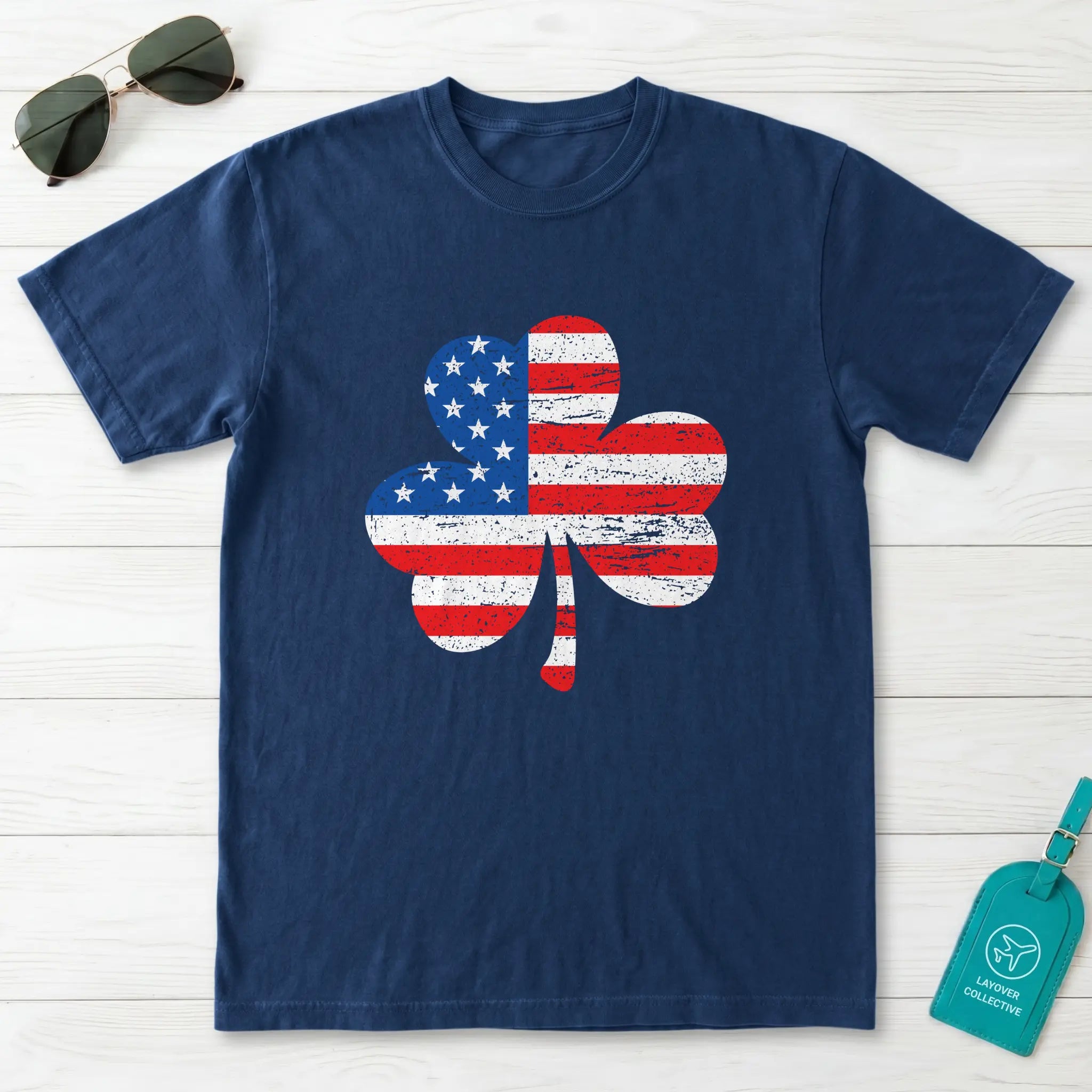 American Flag Shamrock T-Shirt