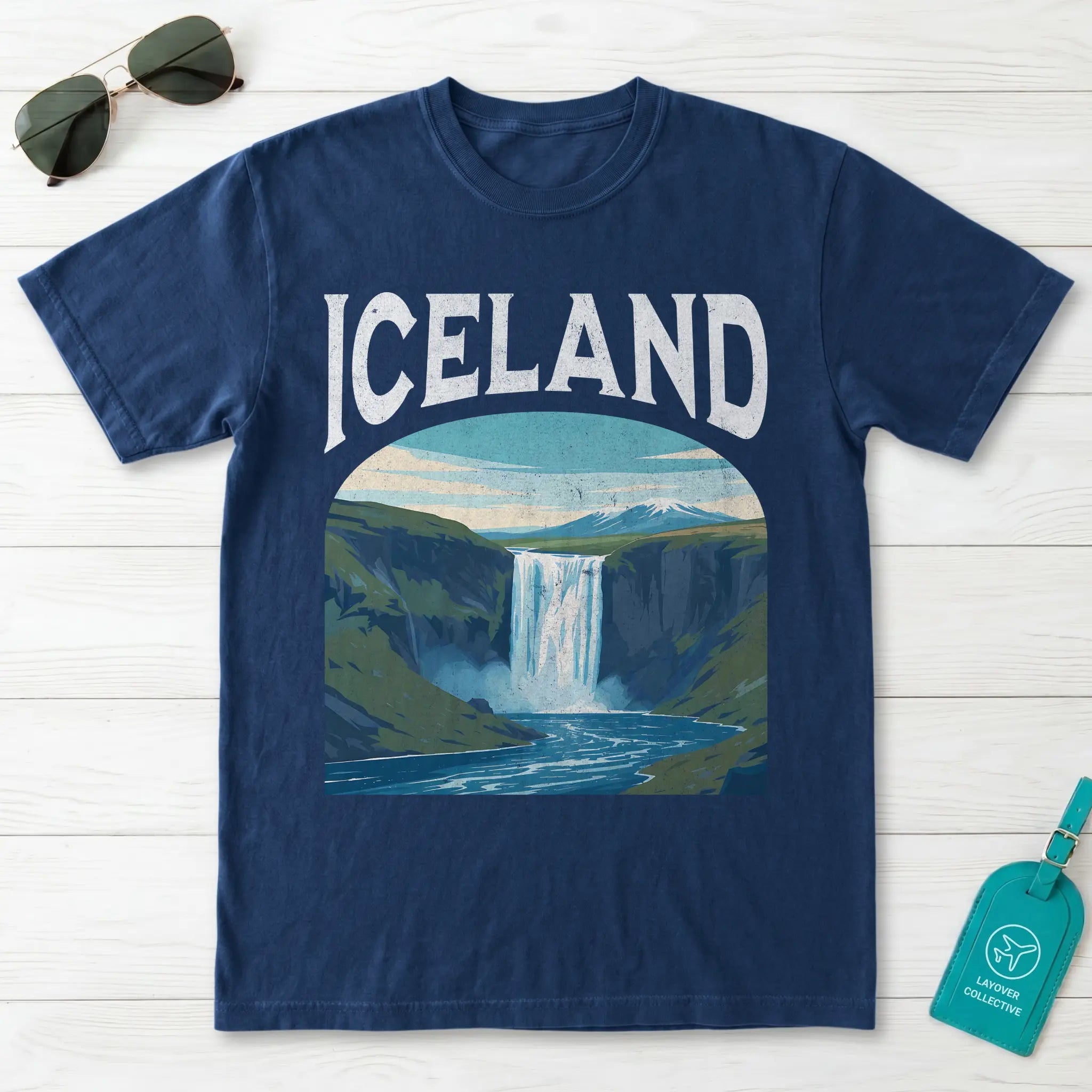 Iceland Vintage Travel Poster T-Shirt