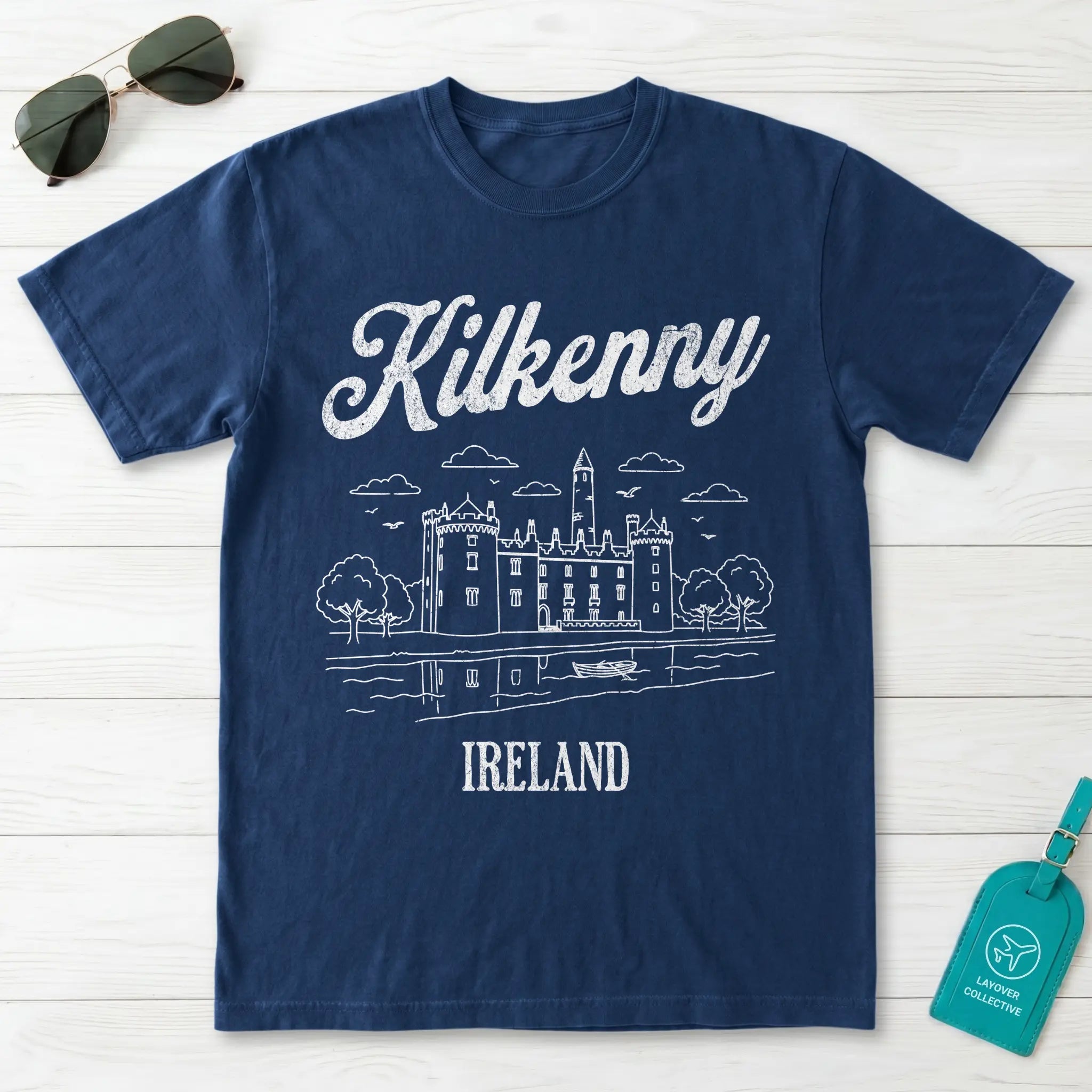 Kilkenny Ireland Castle Line Art T-Shirt