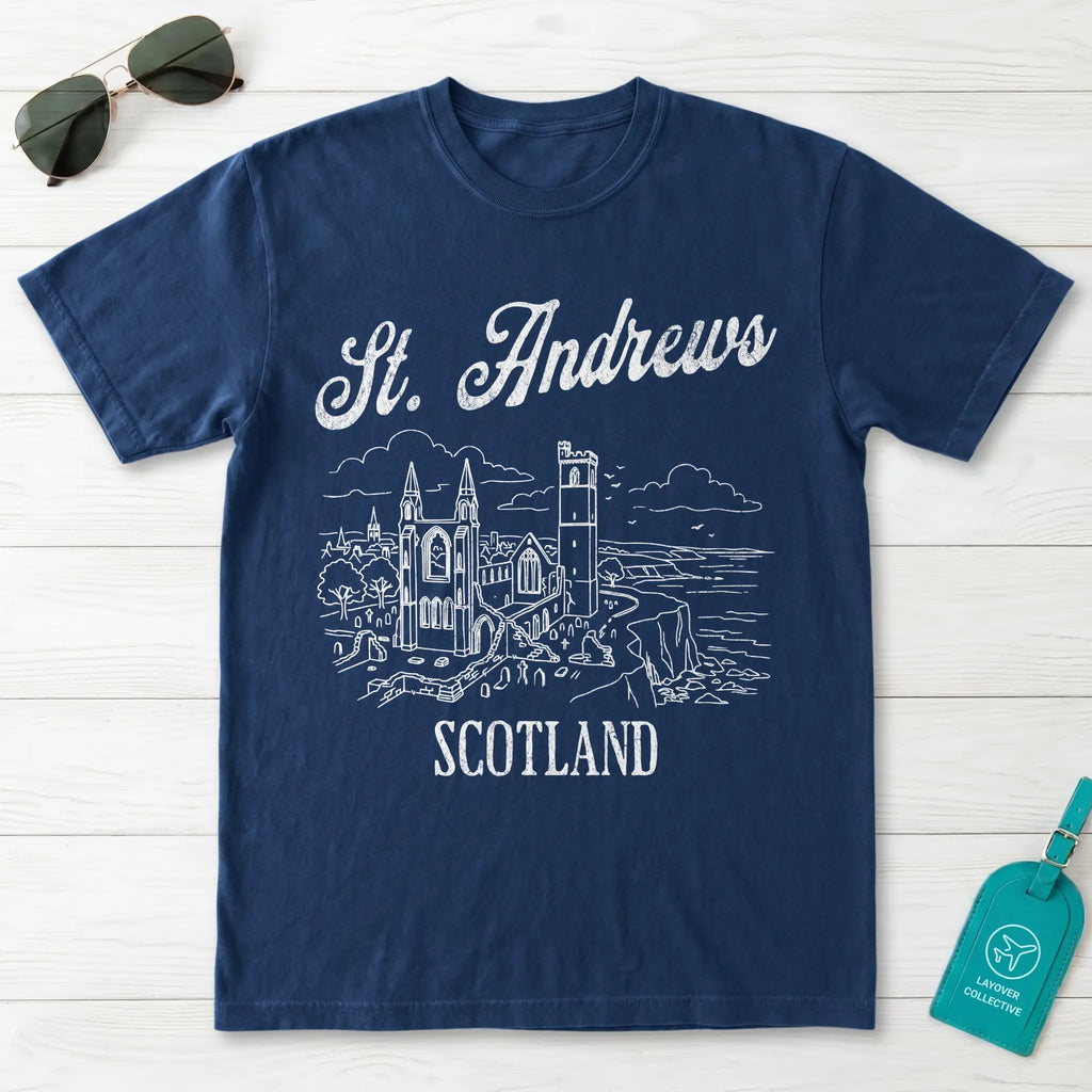 St. Andrews Scotland Line Art T-Shirt