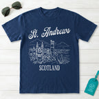 St. Andrews Scotland Line Art T-Shirt