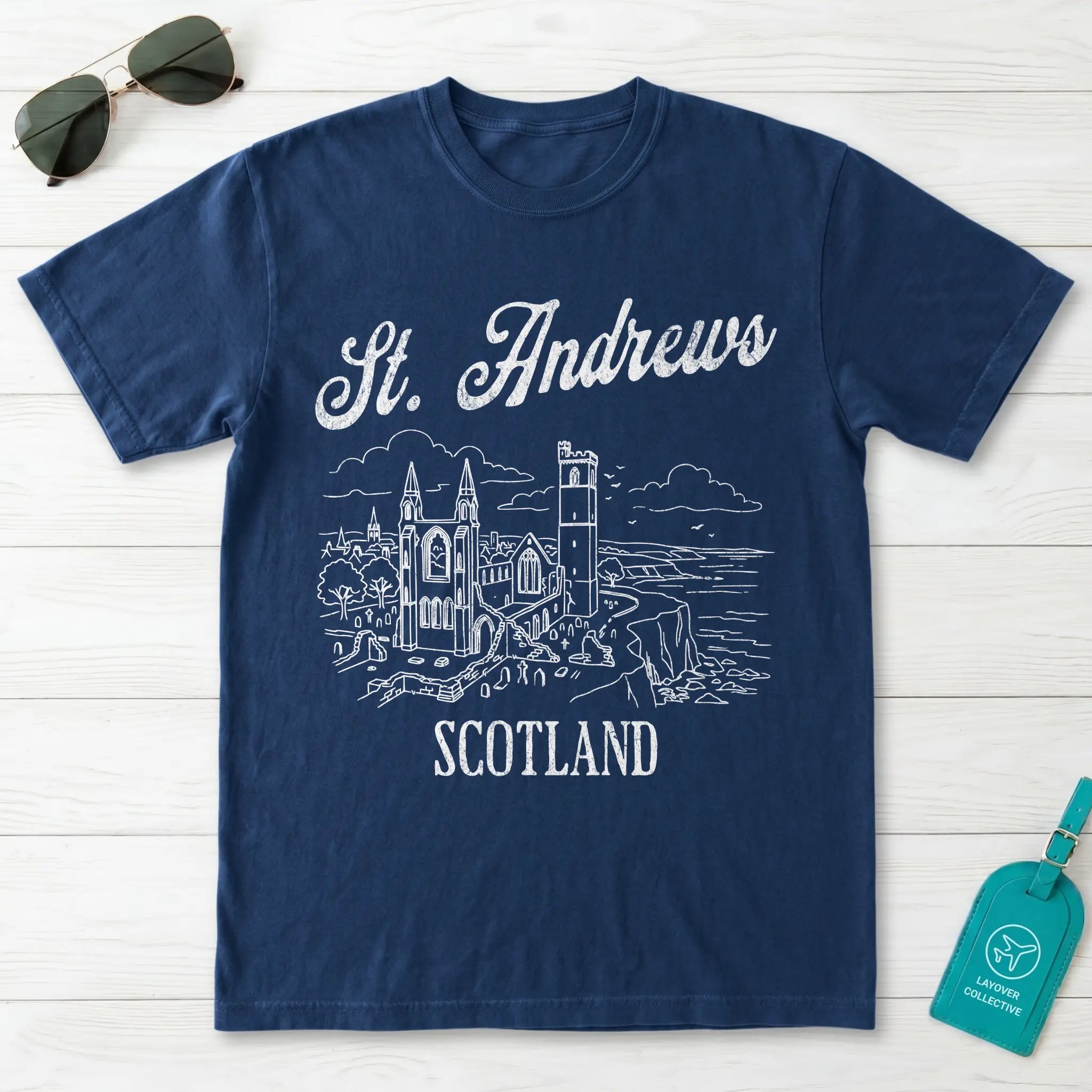 St. Andrews Scotland Line Art T-Shirt
