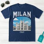 Milan Italy Vintage Travel Poster T-Shirt