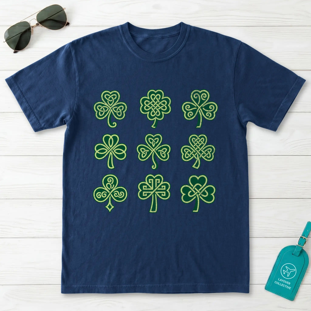 Celtic Knot Shamrock Grid T-Shirt