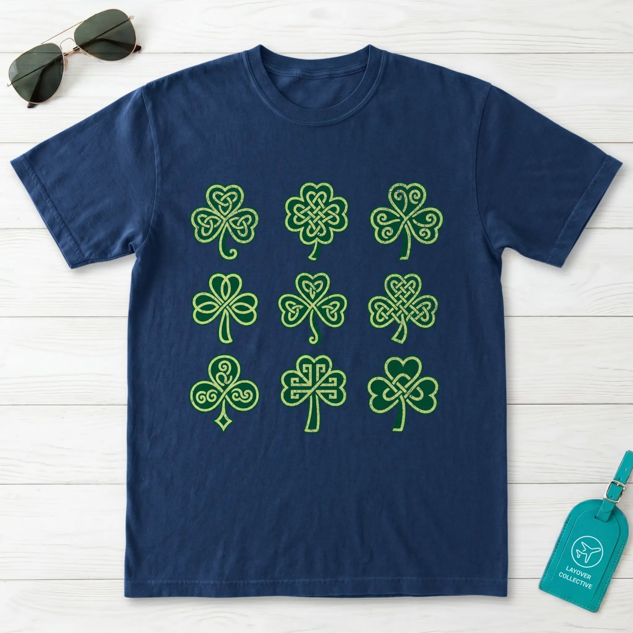Celtic Knot Shamrock Grid T-Shirt