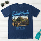 Edinburgh Retro Travel Poster T-Shirt
