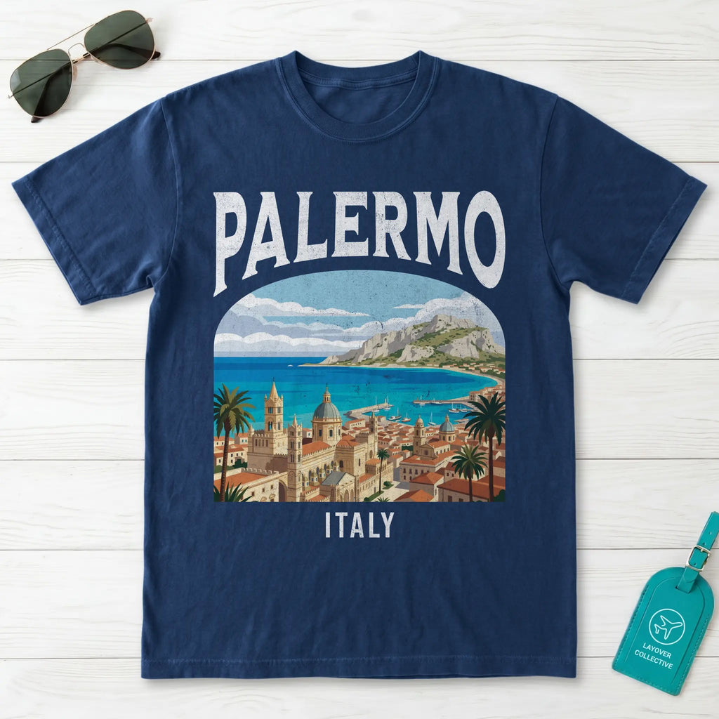 Palermo Italy Vintage Travel Poster T-Shirt