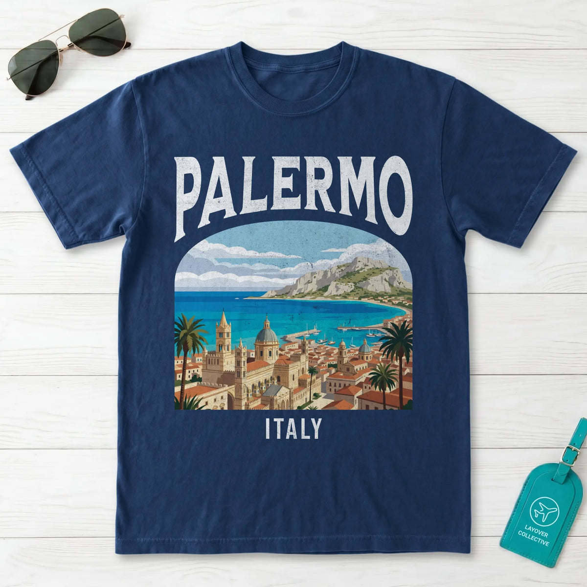 Palermo Italy Vintage Travel Poster T-Shirt