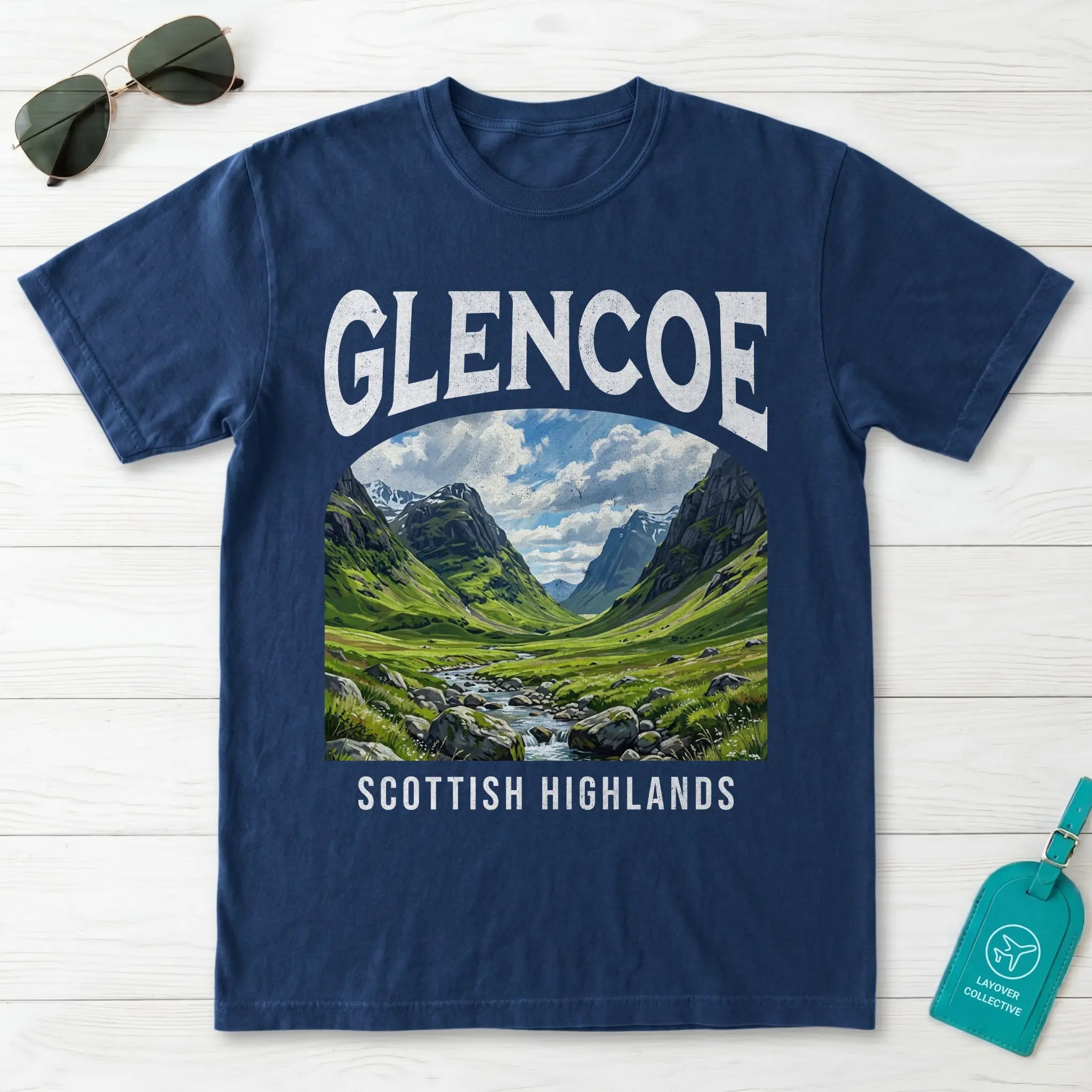 Glencoe Vintage Poster Scotland T-Shirt