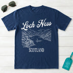 Loch Ness Scotland Line Art T-Shirt