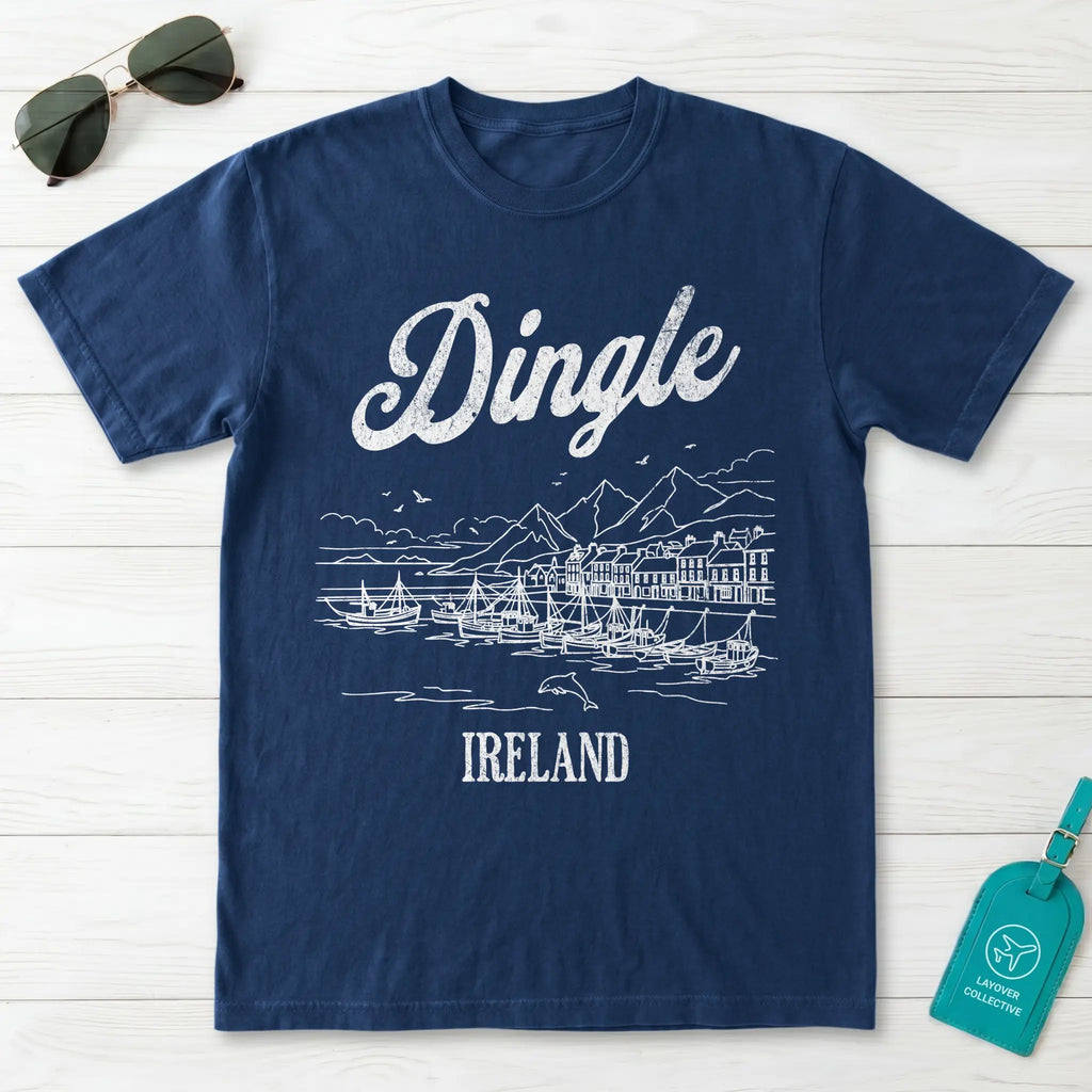 Dingle Ireland Line Art T-Shirt