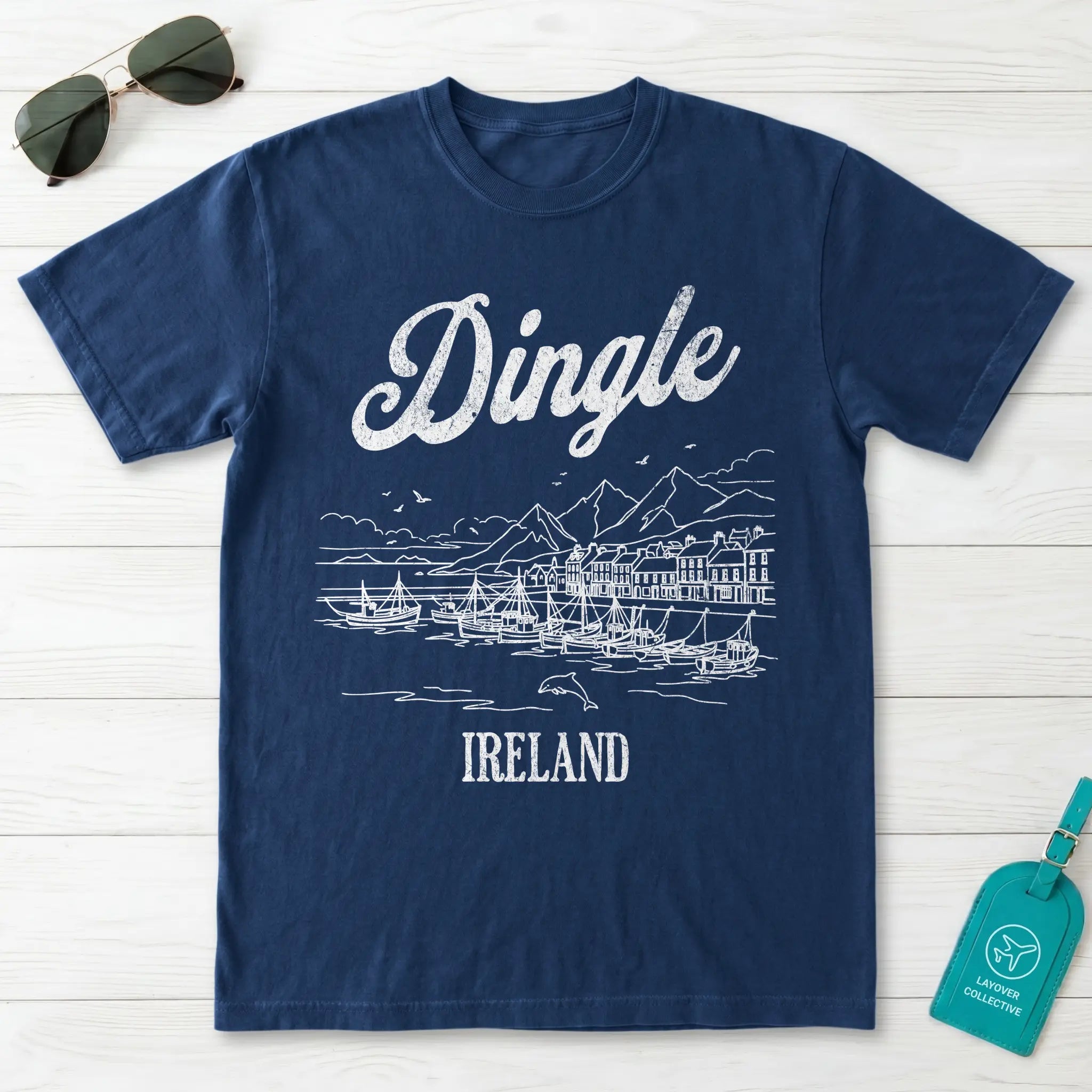 Dingle Ireland Line Art T-Shirt