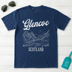 Glencoe Scotland Line Art T-Shirt