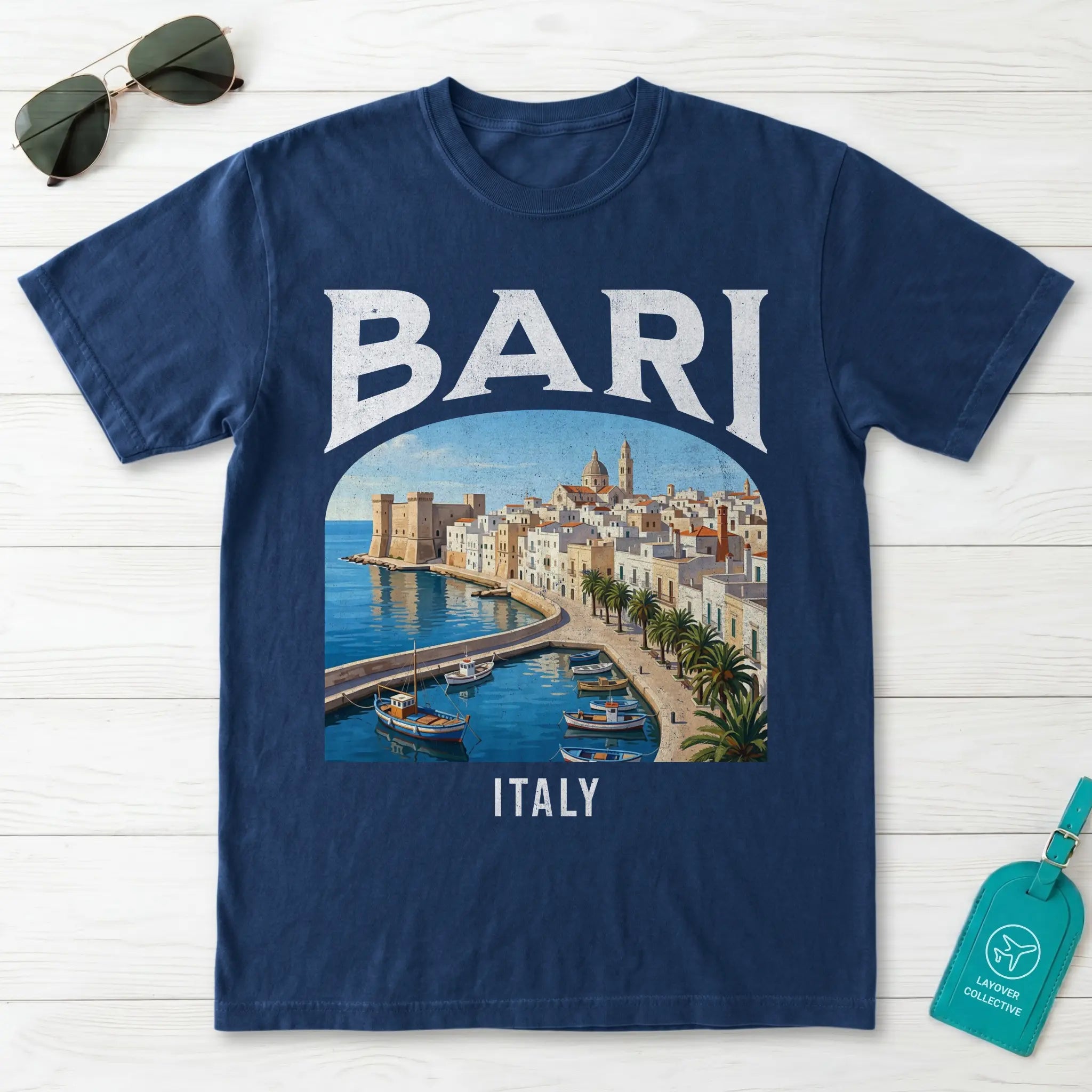 Bari Italy Vintage Travel Poster T-Shirt