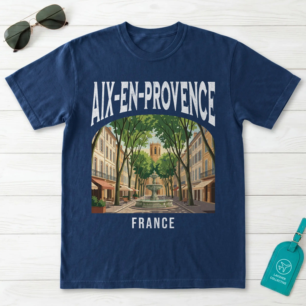 Aix En Provence France Vintage Travel Poster T-Shirt