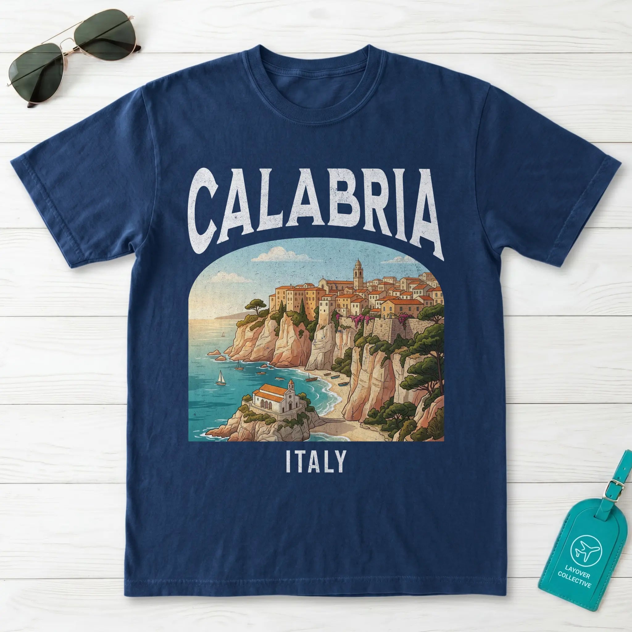 Calabria Italy Vintage Travel Poster T-Shirt