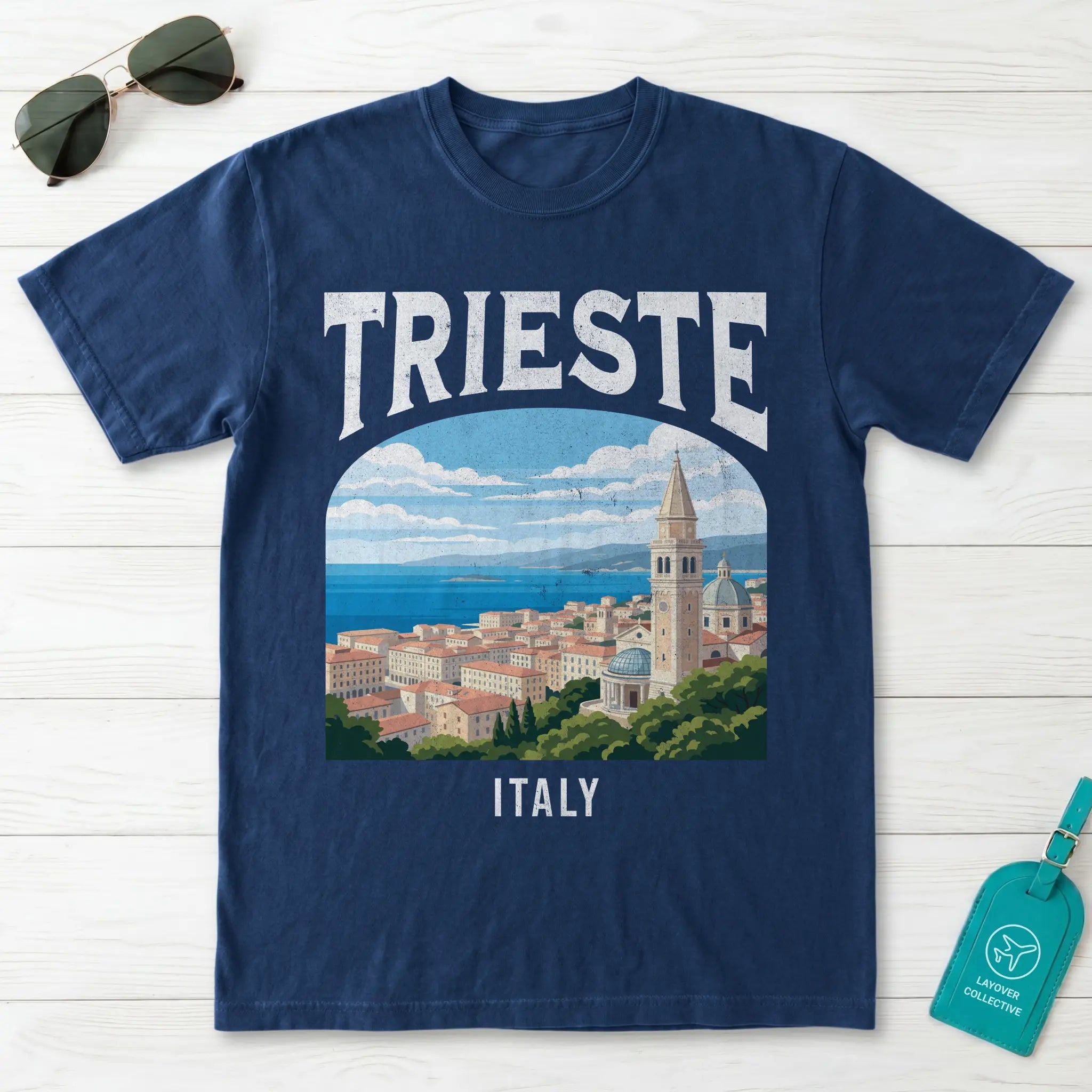 Trieste Italy Vintage Travel Poster T-Shirt