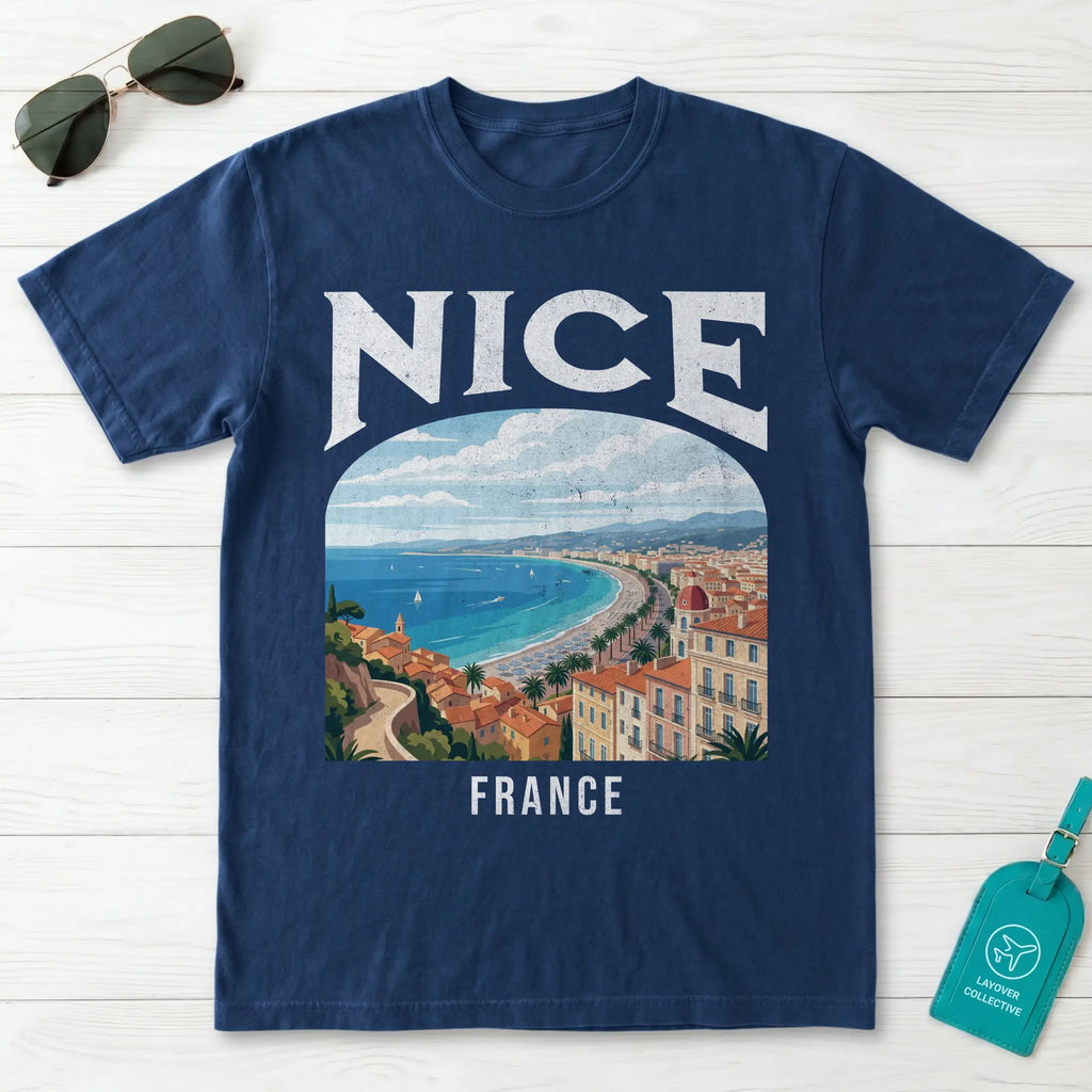 Nice France Vintage Travel Poster T-Shirt