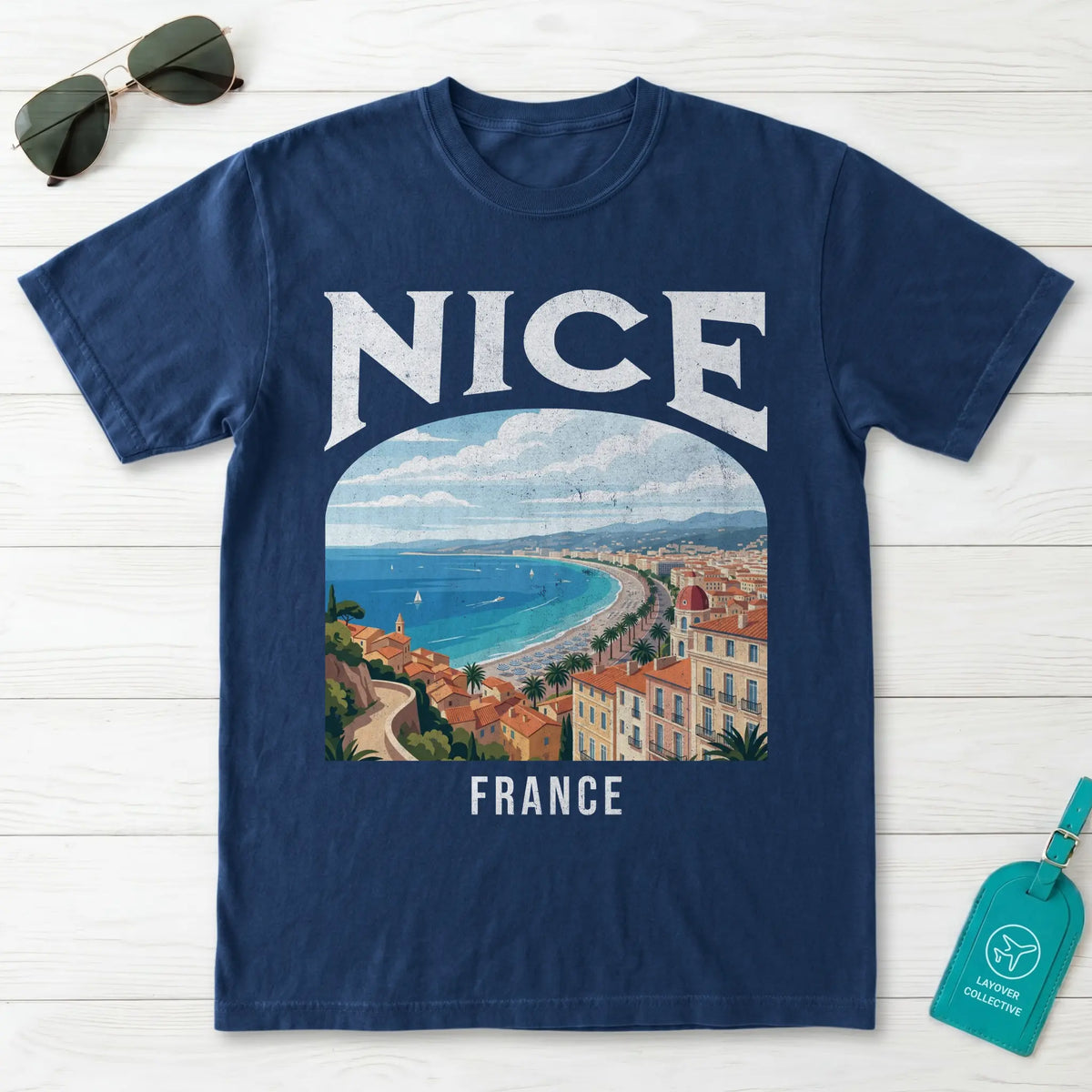 Nice France Vintage Travel Poster T-Shirt