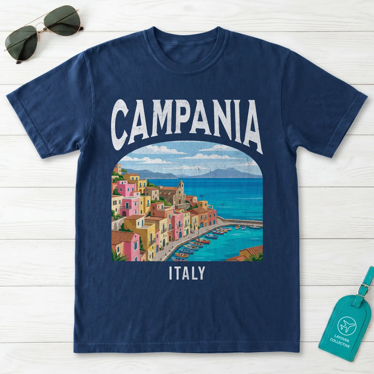 Campania Italy Vintage Travel Poster T-Shirt