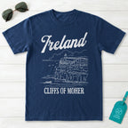 Ireland Cliffs of Moher Line Art T-Shirt