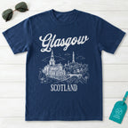 Glasgow Scotland Line Art T-Shirt