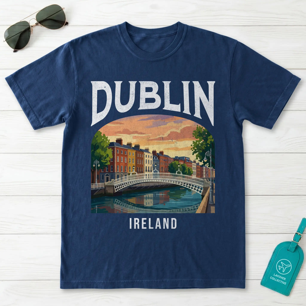 Dublin Vintage Travel Poster T-Shirt